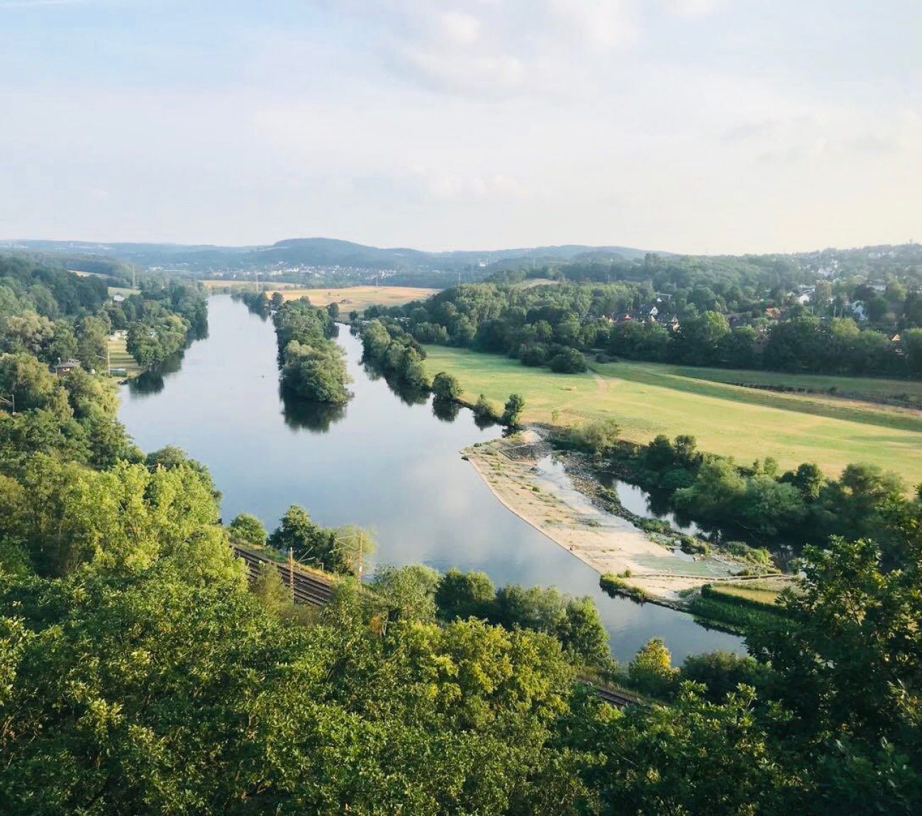 Foto der Ruhr von oben